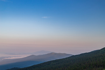 Fototapeta premium Hachimantai in the early summer morning