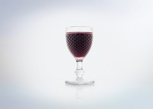 Port / Porto Wine In A Glass Isolated On White Background.