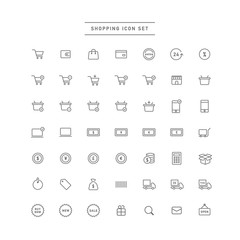 shopping icon set