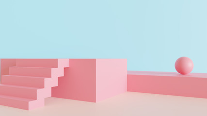 Abstract 3d minimal background 