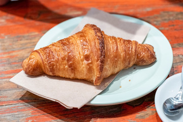 Fresh baked croissant