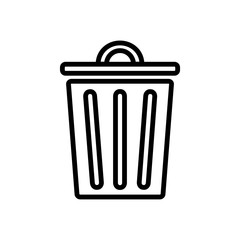 trash can - dust bin icon vector design template