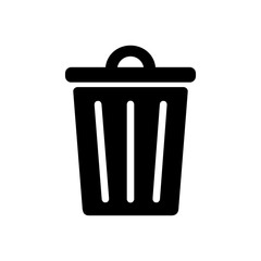 trash can - dust bin icon vector design template