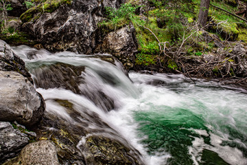 Waterfall in the Mountains