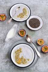 Dairy dessert chia seeds