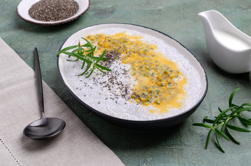 Dairy dessert chia seeds