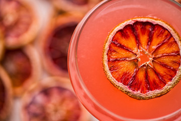 blood orange cocktail top down