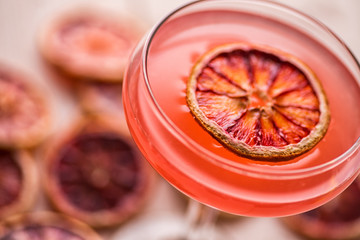 blood orange cocktail detail