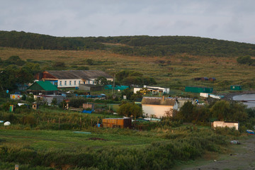 A small village on an island near the sea