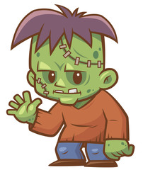 Obraz premium Vector illustration of Cartoon Zombie