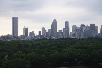 Fototapeta na wymiar 東京 新宿の高層ビル群 夕景　Tokyo skyline 