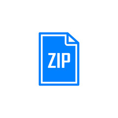 Isolated zip archive icon on a white background.