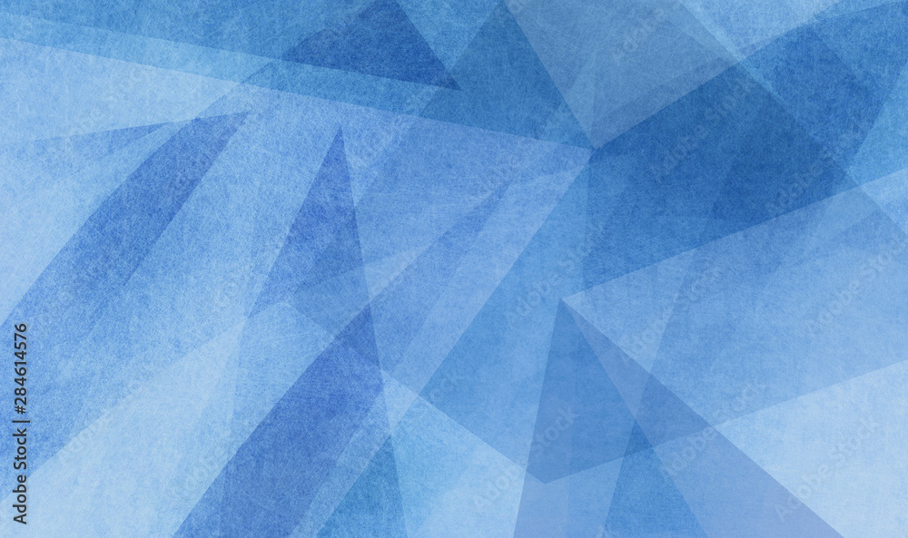 Wall mural abstract blue background with texture, modern art style design with triangles and polygon shapes lay