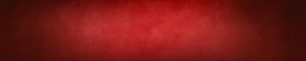 Foto op Canvas Zwarte en rode panoramische achtergrond met ruimte voor tekst, elegante zwarte schaduwvignetrand met helder kerstrood centrum met vintage textuur © Attitude1