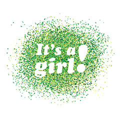 Baby shower congratulations celebration with confetti splash