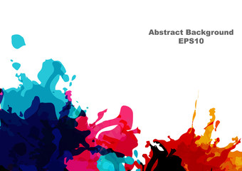 abstract vector splatter paint color design background. vector splatter isolated on white background design. illustration vector design.