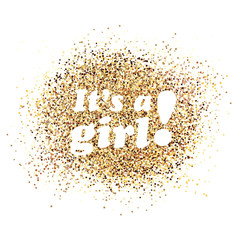 Baby shower congratulations celebration with confetti splash