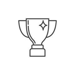 Trophy Cup vector concept minimal icon or sign in outline style