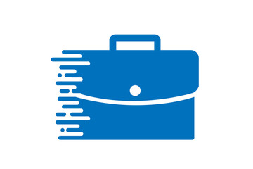 Fast job icon, businessman bag icon