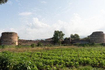 Fototapeta na wymiar Fields outside the Iznik city walls