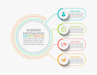 Business data visualization. timeline infographic icons designed for abstract background template milestone element modern diagram process technology digital marketing data presentation chart Vector