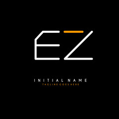 Obraz premium Initial E Z EZ minimalist modern logo identity vector