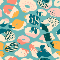 Abstract floral seamless pattern. Modern abstract design