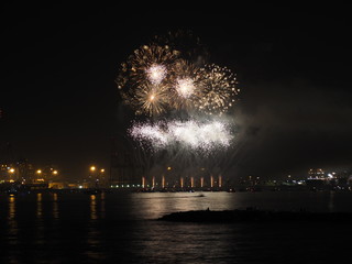 Fireworks opening  Málaga August fair by the sea