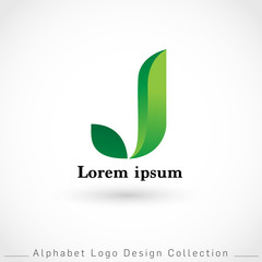 Fototapeta premium Letter J Logo Design Template isolated on white background : Vector Illustration