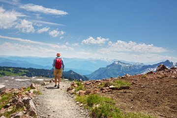 Fototapeta premium Hike in mountains