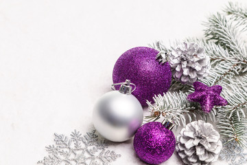 Naklejka na ściany i meble Image with Christmas ornaments.