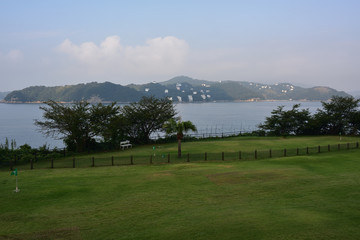 日本の備前市の日生の海