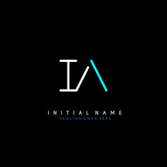 Initial I A IA minimalist modern logo identity vector