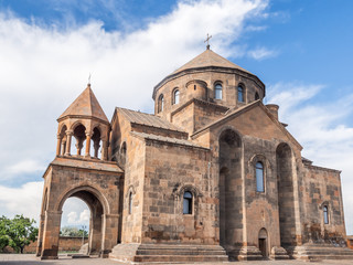 Fototapeta na wymiar Exterior of ancient Saint Hripsime church in Etchmiadzin, Armenia