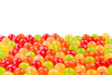 Colorful candies background. Lollipop. Top view.