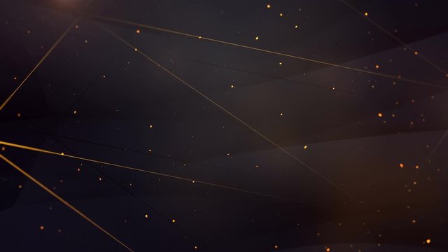 Dark Luxury Polygon and Particles 4K