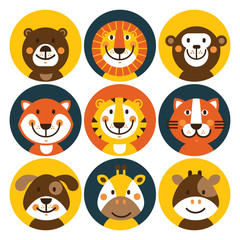 Vector set of cute animals