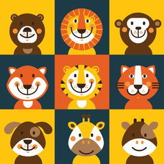 Vector set of cute animals