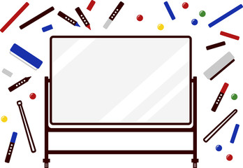 ホワイトボード　ペン・磁石等　小物セット