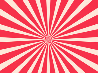 Red ray sunburst style background.