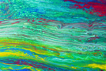 Abstract Green Acrylic pour Liquid marble surfaces Design.