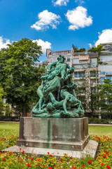 Le Triomphe de Silene statue at Luxembourg Gardens in Paris