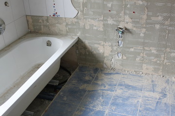 Renovierung eines  Bad im Haus 
