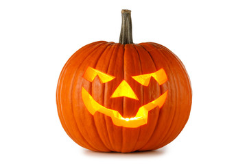 Halloween Pumpkin on white
