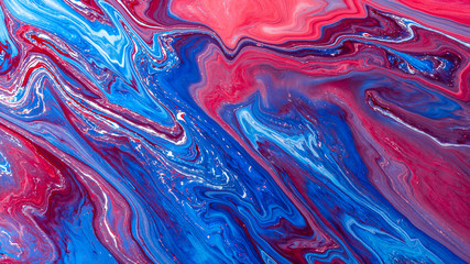 Obraz na płótnie Canvas Abstract Blue Acrylic pour Liquid marble surfaces Design.