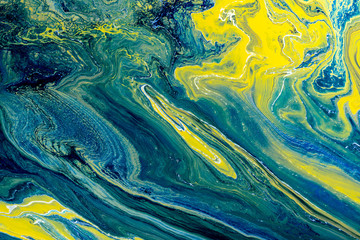 Fototapeta na wymiar Blue Acrylic pour Liquid marble abstract surfaces Design.