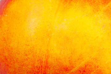 Close up nectarine skin. Fresh organic peaches. Fruit peaches background.