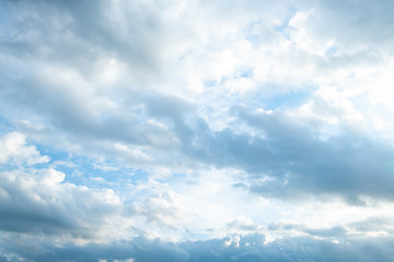 Fototapeta na wymiar Blue sky with natural white clouds landscape.- Image