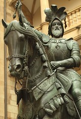 Horse sculpture at the old castle of Stuttgart in Germany