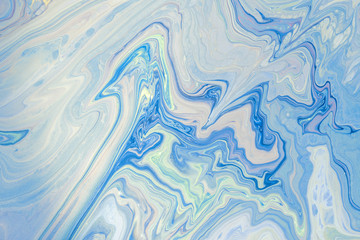 Blue Acrylic pour Liquid marble abstract surfaces Design.